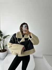 Alexa Siyah Deri Kürklü MontGausMONTGU002139