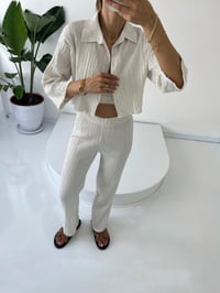 Alyona Kırçıllı Beyaz Gofre İkili TakımGausTAKIMGU001492