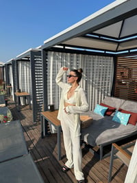 Antonina Krem Piliseli Üçlü TakımGausTAKIMGU001731