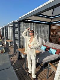 Antonina Krem Piliseli Üçlü TakımGausTAKIMGU001731