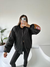Arkası Baskılı Oversize Mevsimlik Bomber MontGausMONTGU001999