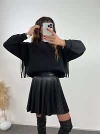 Arkası Deri Püsküllü Şardonlu Sweat GausSWEATSHIRTGU00682