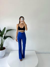 Aymila Mavi Çımalı İspanyol PantolonGausPANTOLONGU001551