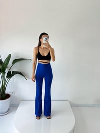 Aymila Mavi Çımalı İspanyol PantolonGausPANTOLONGU001551