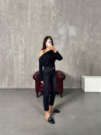 Benet Füme ZR Kesik Paça Likralı Mom JeanGausDENİM PANTOLONGU00903870