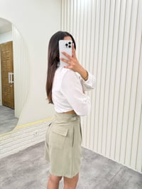 Haki Beli Kemerli ZR Model Cepli Şort Gaus00318GausShortsGU1001730