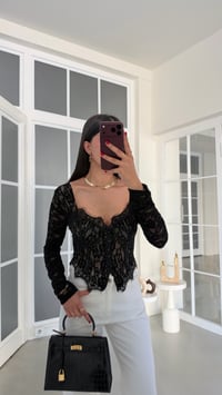 Siyah Dantel Detaylı Premium Korse Bluz GAUS-02281GAUSBLUZGAUS-02281