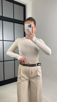 Taş Çift Kemerli Pileli Kumaş Pantolon GAUS-00896GAUSPANTOLONGAUS-00896