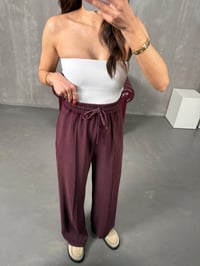 Vilde Bordo Çımalı Yıkamalı Oys Muadil PantolonGausPANTOLONGU100443