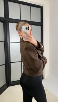 Kahve Astarlı Vatkalı Gold Düğmeli Premium Ceket GAUS-01204GAUSCEKETGAUS-01204