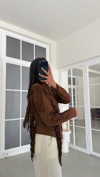 Taba Vatkalı Astarlı Püskül Detaylı Premium Süet Ceket GAUS-02157GAUSJacketsGAUS-02157