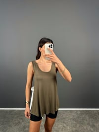 Haki U Yaka Salaş Sıfır Kol TshirtGausTSHIRTGU008374