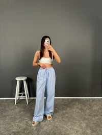 Liveo Çizgili Beli Lastikli Pantolon GausPANTOLONGU008222