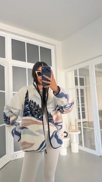 Ekru Ağaç Desenli Polar Sweatshirt GAUS-01909GAUSالسويت شيرت GAUS-01909