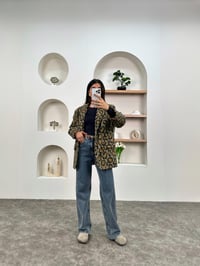 Coki Leopar Astarlı Sakallı Premium Blazer CeketGausCEKETGU00903525