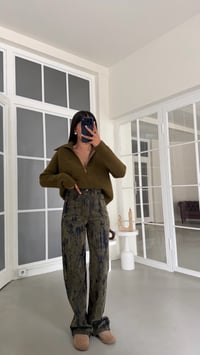 Yeşil ZR Model Kadife Tasarım Jean GAUS-02170GAUSDenim PantsGAUS-02170