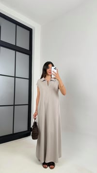 Vizon MD Muadil Polo Yaka Cepli Basic Elbise Gaus00568GausELBİSEGU1002324