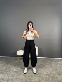 Julia Siyah Balon Şalvar Premium Pantolon GausPANTOLONGU004572