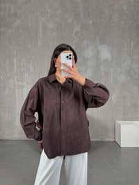 Acı Kahve Oversize Gömlek Gaus00146GausGÖMLEKGU1001340