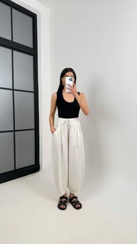 Taş Beli Lastikli Cepli Balon Keten Pantolon Gaus00391GausPANTOLONGU1001916