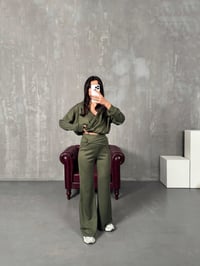 Galew Haki Oys Modal Kumaş TakımGausTAKIMGU00904003
