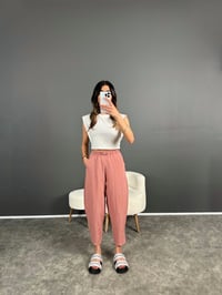 Mina Pudra Tensel Kumaş Şalvar PantolonGausPANTOLONGU004727