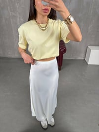 Beyaz Saten Etek Gaus00252GausETEKGU1001585