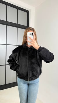 Siyah Astarlı Kürk Bomber Ceket GAUS-00496GAUSCEKETGAUS-00496