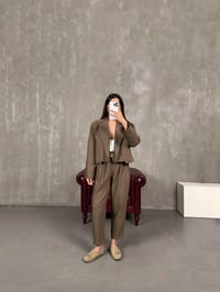 Kahve Astarlı Ceket Pantolon Takım Gaus00069GausTAKIMGU1001161