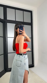 Kırmızı Askılı Pedli Basic Crop GAUS-01431GAUSCROPGAUS-01431