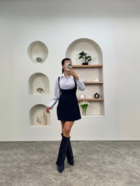 Luw Gömlek Detaylı Siyah ElbiseGausELBİSEGU00903555