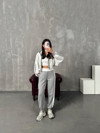 Wake Beyaz Gri Pinterest Şardonsuz Üç İplik TakımGausTAKIMGU00903982