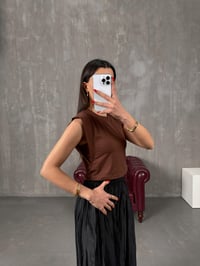 Galo Kahve Bisiklet Yaka Basic TshirtGausTSHIRTGU100556