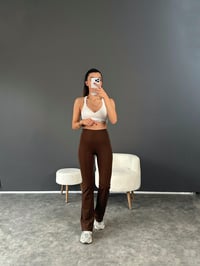 Kahverengi İspanyol Oysh Şardonlu PantolonGausPANTOLONGU002426