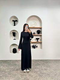 Jita Siyah Bağlamalı Triko ElbiseGausELBİSEGU0090348