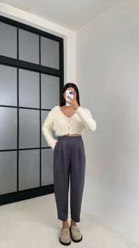 Antrasit Beli Lastikli Modal Kumaş Şalvar Pantolon GAUS-00210GAUSPANTOLONGAUS-00210