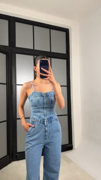 Mavi Ayarlanabilir Askılı Denim Tulum GAUS-01521GAUSJumpsuitsGAUS-01521