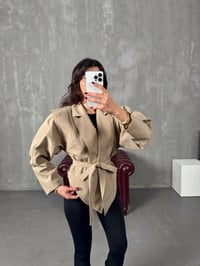 Meggy Vizon Kuşaklı Astarlı Tasarım CeketGausCEKETGU00904039