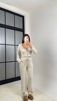Taş Hırka Beli Lastikli Pantolon İkili Selanik Kumaş Takım GAUS-00523GAUSTAKIMGAUS-00523