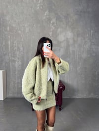 Anjel Mint Kırçıllı Etek Ceket Premium TakımGausTAKIMGU00904320