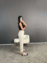 Mina Ekru Tensel Kumaş Şalvar Pantolon GausTSHIRTGU004726