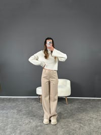 Taş Ön Cepli Şardonlu Deri PantolonGausPANTOLONGU002893