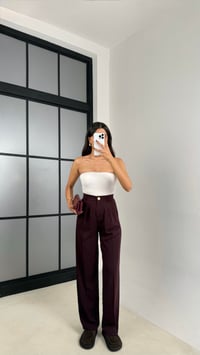 Bordo Gold Düğmeli Beli Lastikli Premium Pantolon GAUS-00141GAUSPANTOLONGAUS-00141