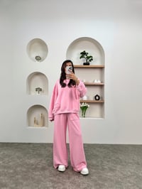 Berry Pembe Eskitme Bisiklet Yaka Taşlı TakımGausTAKIMGU00903577