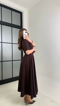 Mürdüm İnce Kemerli Elbise GAUS-00991GAUSELBİSEGAUS-00991