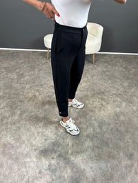 Ren Lacivert Beli Lastikli Paça Detaylı PantolonGausPANTOLONGU004375