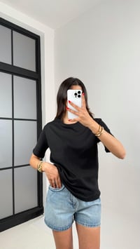 Siyah MD Muadil Kısa Kol Tshirt Gaus00480GausT-shirtGU1002124