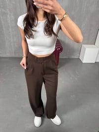 Sasa Kahve Çıtçıt Detaylı PantolonGausPANTOLONGU100211