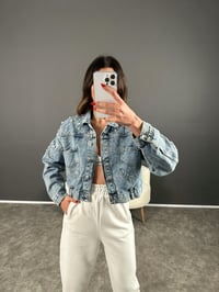 Tasarım İncili Denim Ceket GausCEKETGU004393