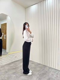 Siyah Beli Lastikli Cepli Tensel Pantolon Gaus00314GausPANTOLONGU1001721